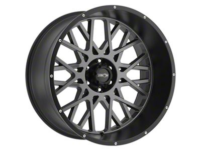 Vision Off-Road Rocker Anthracite with Satin Black Lip Wheel; 18x9; -12mm Offset (20-24 Jeep Gladiator JT)