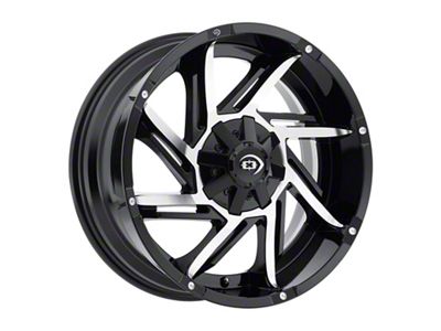 Vision Off-Road Prowler Gloss Black Machined 6-Lug Wheel; 17x9; -12mm Offset (03-09 4Runner)