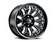 Vision Off-Road Armor Gloss Black Milled with Black Bolt Inserts 6-Lug Wheel; 18x9; -12mm Offset (04-15 Titan)