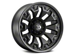 Vision Off-Road Armor Satin Black with Black Bolt Inserts 6-Lug Wheel; 20x9; 12mm Offset (04-15 Titan)