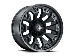 Vision Off-Road Armor Satin Black with Black Bolt Inserts 6-Lug Wheel; 20x9; 12mm Offset (04-15 Titan)