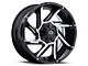 Vision Off-Road Prowler Gloss Black Machined 6-Lug Wheel; 18x9; -12mm Offset (04-15 Titan)