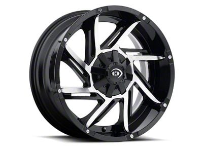 Vision Off-Road Prowler Gloss Black Machined 6-Lug Wheel; 20x12; -51mm Offset (04-15 Titan)