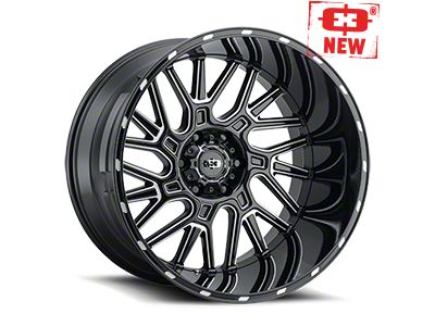 Vision Off-Road Brawl Gloss Black Milled 6-Lug Wheel; 24x12; -51mm Offset (05-15 Tacoma)