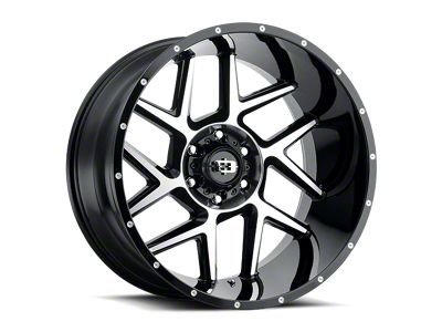 Vision Off-Road Manic Gloss Black Machined 6-Lug Wheel; 17x9; -12mm Offset (05-15 Tacoma)