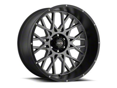 Vision Off-Road Rocker Anthracite with Satin Black Lip 6-Lug Wheel; 24x12; -51mm Offset (05-15 Tacoma)