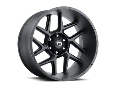 Vision Off-Road Sliver Satin Black 6-Lug Wheel; 22x12; -57mm Offset (05-15 Tacoma)