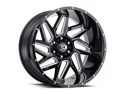 Vision Off-Road Spyder Gloss Black Milled 6-Lug Wheel; 22x10; -19mm Offset (05-15 Tacoma)