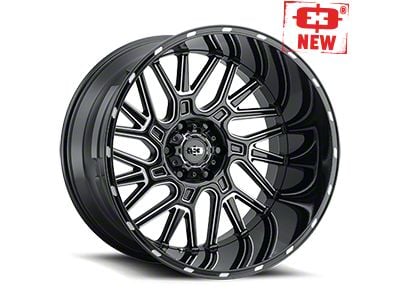 Vision Off-Road Brawl Gloss Black Milled 6-Lug Wheel; 24x12; -51mm Offset (17-24 Titan)