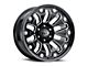 Vision Off-Road Armor Gloss Black Milled with Black Bolt Inserts 6-Lug Wheel; 18x9; -12mm Offset (10-24 4Runner)