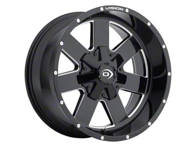 Vision Off-Road Arc Gloss Black Milled 6-Lug Wheel; 17x9; 12mm Offset (10-24 4Runner)