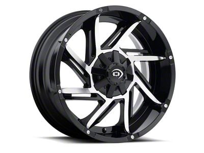 Vision Off-Road Prowler Gloss Black Machined 6-Lug Wheel; 18x9; -12mm Offset (10-24 4Runner)