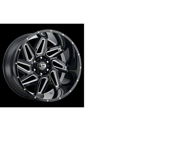 Vision Off-Road Spyder Gloss Black Milled Spoke 6-Lug Wheel; 20x10; -25mm Offset (03-09 4Runner)