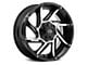 Vision Off-Road Prowler Gloss Black Machined 6-Lug Wheel; 18x9; -12mm Offset (22-24 Bronco Raptor)