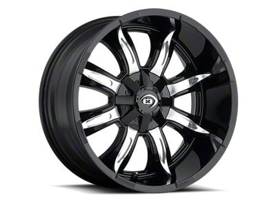 Vision Off-Road Manic Gloss Black Machined 6-Lug Wheel; 17x9; 12mm Offset (22-25 Bronco Raptor)