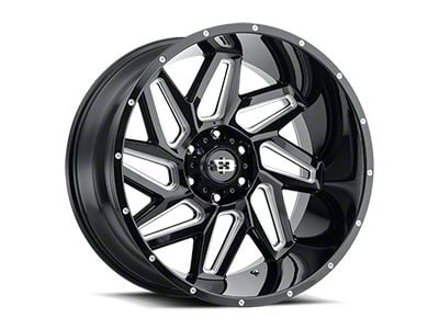 Vision Off-Road Manic Gloss Black Machined 6-Lug Wheel; 20x10; -25mm Offset (22-25 Bronco Raptor)