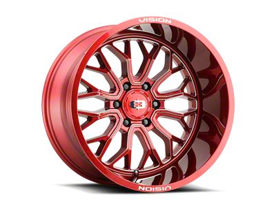 Vision Off-Road Riot Red Tint Milled 6-Lug Wheel; 22x10; -19mm Offset (22-25 Bronco Raptor)