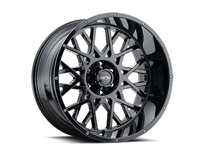 Vision Off-Road Rocker Gloss Black 6-Lug Wheel; 24x12; -51mm Offset (21-25 Bronco, Excluding Raptor)