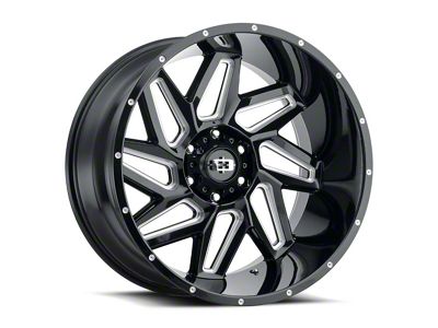 Vision Off-Road Spyder Gloss Black Milled Spoke 6-Lug Wheel; 20x9; 12mm Offset (22-24 Bronco Raptor)