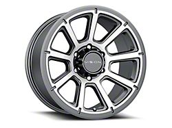 Vision Off-Road Turbine Gunmetal Machined Face 6-Lug Wheel; 20x9; 18mm Offset (22-24 Bronco Raptor)