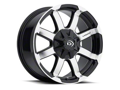 Vision Off-Road Valor Gloss Black Machined 6-Lug Wheel; 17x8.5; 18mm Offset (22-25 Bronco Raptor)