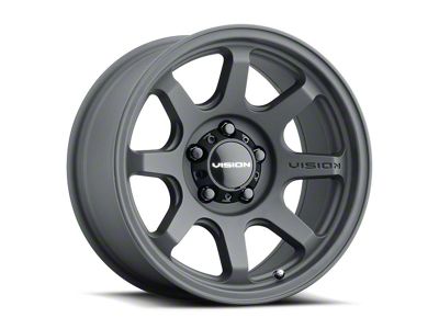 Vision Off-Road Flow Satin Black Wheel; 17x8; 30mm Offset (84-01 Jeep Cherokee XJ)