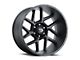 Vision Off-Road Sliver Satin Black Wheel; 22x12; -51mm Offset (22-24 Jeep Grand Cherokee WL)