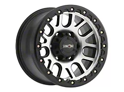 Vision Off-Road Nemesis Matte Black Machined Wheel; 17x9; -12mm Offset (99-04 Jeep Grand Cherokee WJ)