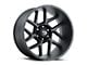 Vision Off-Road Sliver Satin Black Wheel; 20x12; -51mm Offset (05-10 Jeep Grand Cherokee WK)