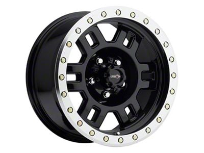 Vision Off-Road Manx Gloss Black Machined Wheel; 18x9; -12mm Offset (11-21 Jeep Grand Cherokee WK2)