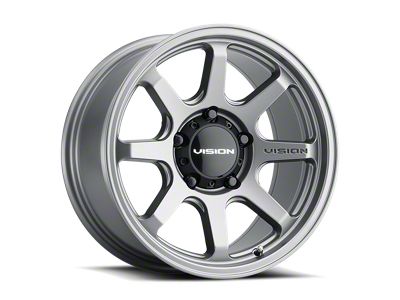 Vision Off-Road Flow Satin Gray Wheel; 17x9 (18-24 Jeep Wrangler JL)