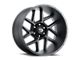 Vision Off-Road Sliver Satin Black Wheel; 20x9; 12mm Offset (76-86 Jeep CJ7)