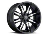 Vision Off-Road Manic Gloss Black Machined 5-Lug Wheel; 18x9; -12mm Offset (05-15 Tacoma)