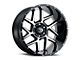 Vision Off-Road Sliver Gloss Black Machined 6-Lug Wheel; 20x9; 0mm Offset (16-23 Tacoma)