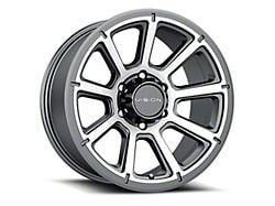 Vision Off-Road Turbine Gunmetal Machined Face 5-Lug Wheel; 16x8; 0mm Offset (05-15 Tacoma)