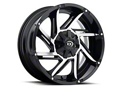 Vision Off-Road Prowler Gloss Black Machined 6-Lug Wheel; 20x12; -51mm Offset (17-24 Titan)