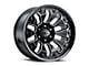 Vision Off-Road Armor Gloss Black Milled with Black Bolt Inserts 6-Lug Wheel; 18x9; -12mm Offset (16-24 Titan XD)