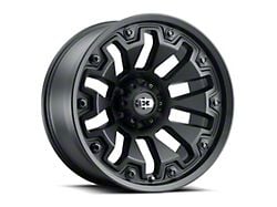 Vision Off-Road Armor Satin Black with Black Bolt Inserts 6-Lug Wheel; 20x9; 12mm Offset (16-24 Titan XD)