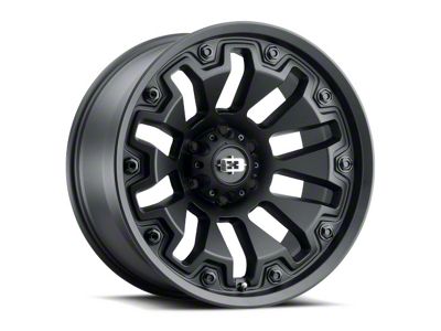 Vision Off-Road Armor Satin Black with Black Bolt Inserts 6-Lug Wheel; 20x9; 12mm Offset (22-24 Tundra)