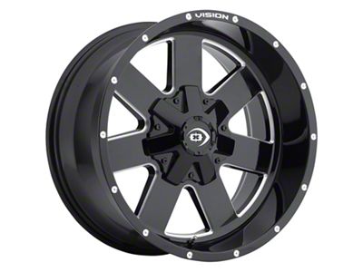 Vision Off-Road Arc Gloss Black Milled 6-Lug Wheel; 17x9; -12mm Offset (22-24 Tundra)