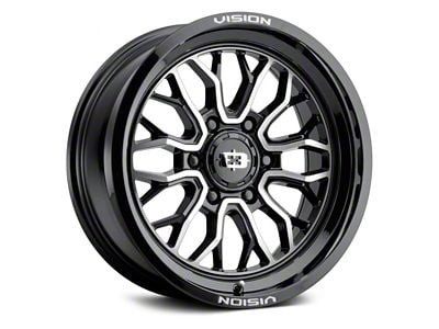 Vision Off-Road Riot Gloss Black Machined 6-Lug Wheel; 20x10; -25mm Offset (22-24 Tundra)