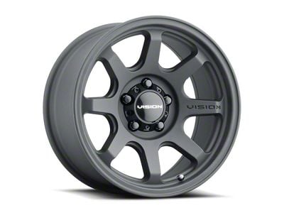 Vision Off-Road Flow Satin Black Wheel; 17x8; 30mm Offset (20-24 Jeep Gladiator JT)