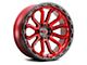 Vision Wheel Korupt Gloss Red with Gloss Black Lip 6-Lug Wheel; 17x9; 12mm Offset (03-09 4Runner)
