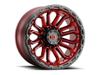 Vision Wheel Korupt Gloss Red with Gloss Black Lip 6-Lug Wheel; 20x9; 0mm Offset (03-09 4Runner)