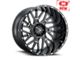 Vision Wheel Brawl Gloss Black Milled 6-Lug Wheel; 20x12; -51mm Offset (10-24 4Runner)