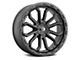 Vision Wheel Korupt Satin Black 6-Lug Wheel; 17x9; 12mm Offset (2024 Tacoma)
