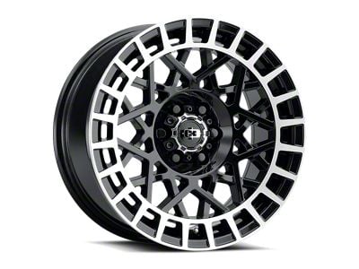 Vision Wheel Savage Gloss Black with Machined Lip 6-Lug Wheel; 18x8.5; 12mm Offset (2024 Tacoma)