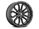 Vision Wheel Korupt Satin Black 6-Lug Wheel; 17x9; 12mm Offset (10-24 4Runner)