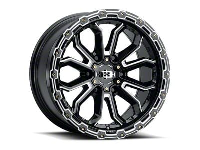 Vision Wheel Korupt Gloss Black Milled 6-Lug Wheel; 20x9; 0mm Offset (21-24 Bronco, Excluding Raptor)