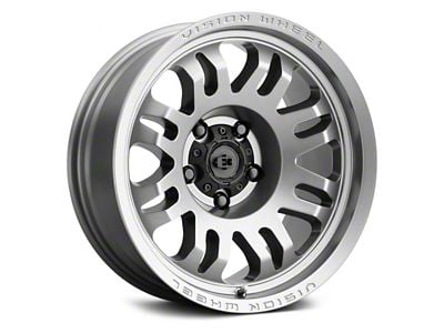 Vision Wheel Inferno Satin Grey Wheel; 17x9.5 (18-24 Jeep Wrangler JL)